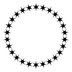 Obraz premium star round frame 