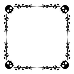 skull square frame
