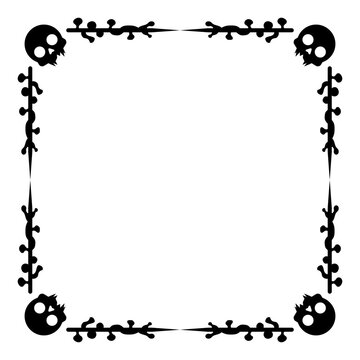skull square frame
