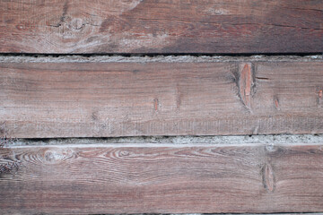 Background of horizontal wooden boards with insulation