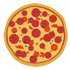 pizza isolated on white