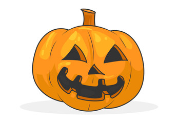 halloween pumpkin isolated on white for greeting cards, posters, banners, flyers and invitations. holiday halloween pumpkin 