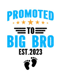 Promoted To Big Brois a vector design for printing on various surfaces like t shirt, mug etc. 
