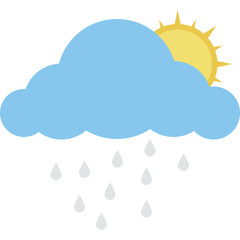 Sunrise Rain Vector Icon