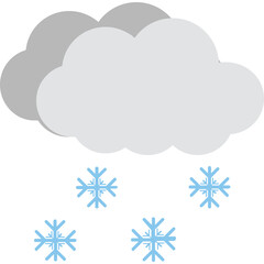 Snowflake Cloud Vector Icon