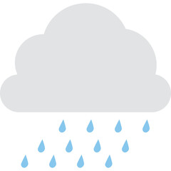 Cloud Raining Vector Icon