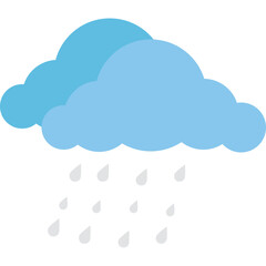 Cloud Raining Vector Icon