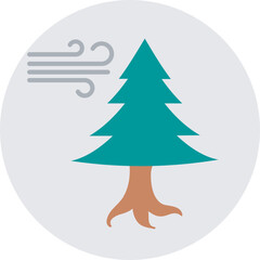 Forest Wind Vector Icon