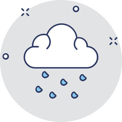 Snowflake Cloud Vector Icon