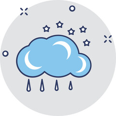 Heavy Raining Vector Icon