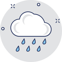 Cloud Raining Vector Icon