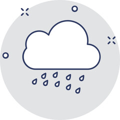 Heavy Raining Vector Icon