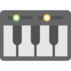 Piano Keyboard Vector Icon