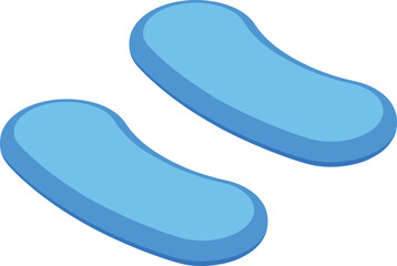 Blue eye patches icon isometric vector. Gel patch. Skin lady