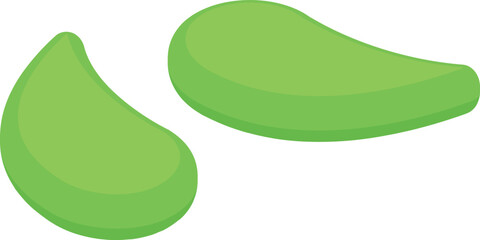 Green eye patches icon isometric vector. Gel mask. Face cosmetic