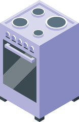 Home stove icon isometric vector. Retail store. Mall display