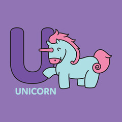 Alphabet U Unicorn