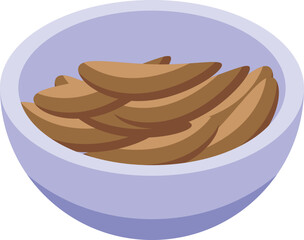 Bbq food icon isometric vector. Meat grill. Fire picnic