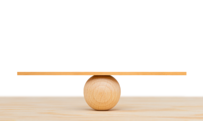 Wippe und Waage im Gleichgewicht