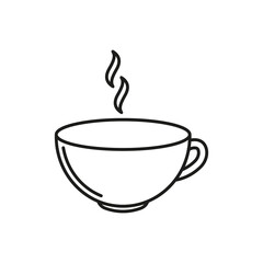Coffee cup icon. Vector. Line style.