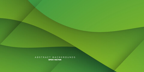 modern premium colorful wavy abstract background with gradient green soft color on background. Eps10 vector