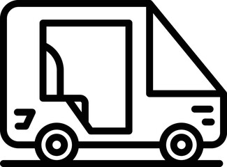 Tuk icon outline vector. Trishaw bike. Chinese carriage