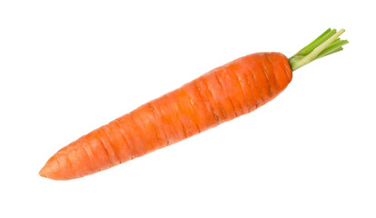 Tasty ripe organic carrot isolated on white