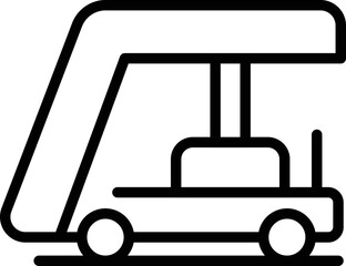 Modern airplane stairs icon outline vector. Airport flight. Air vacation