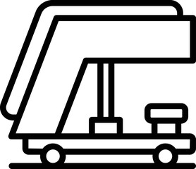 Commercial airplane stairs icon outline vector. Travel transport. Plane aircraft