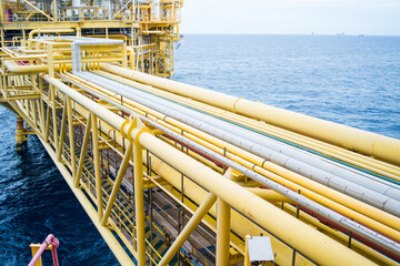 Oil and gas processing plant with pipe line valves.Steel pipelines and valves.Oil pipeline valves...