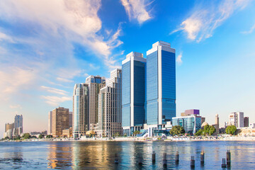Naklejka premium Beautiful view of the Nile embankment in the center of Cairo, Egypt