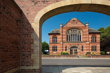 Fototapeta premium Gainsborough, Lincolnshire, UK, June 2020, view of the United Reformed Church