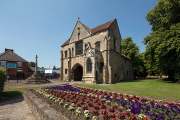 Worksop, Nottinghamshire, UK, June 2020, view of Worksop Minster