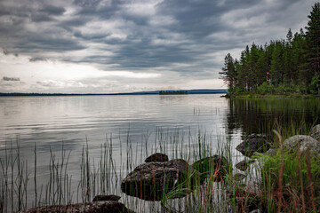 lake and clouds