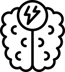 Brainstorming icon outline vector. Business idea. Work person