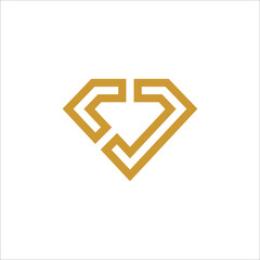 diamond jewelry logo design vector sign