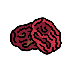 dried grape color icon vector. dried grape sign. isolated symbol illustration