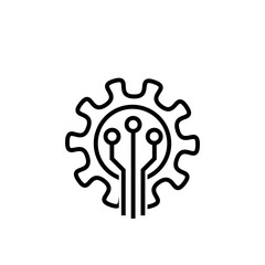 Process line icon isolated on white background