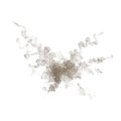 Smoke Cloud Explosion Overlay, Transparent Background PNG
