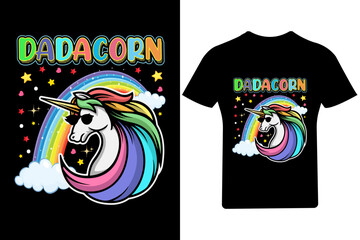 Dadacorn T Shirt Design, Unicorn T Shirt ,