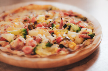 pizza on a plate