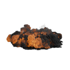 Fiery Explosion Bomb Blast Overlay, Transparent Background PNG