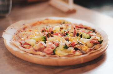pizza on a plate