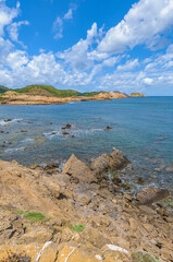 Binimel la Beach in Menorca, Spain.