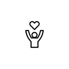 Quality of life line icon isolated on white background