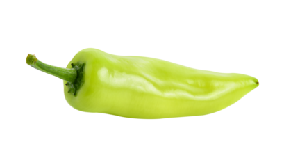 Green hot chili pepper isolated on transparent png