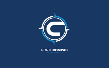 C logo compass for branding company. arrow template vector illustration for your brand.