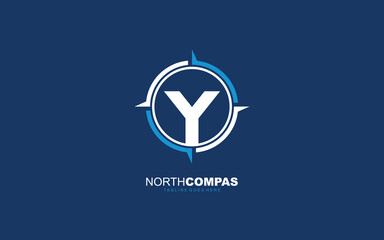 Y logo compass for branding company. arrow template vector illustration for your brand.