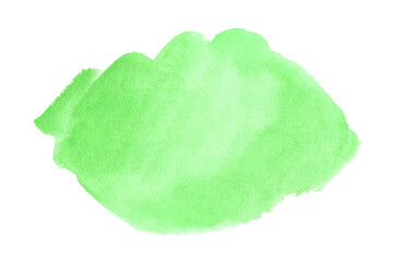 Green abstract watercolor spot for text or logo	