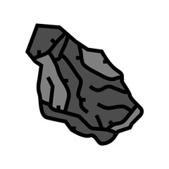 slate stone rock color icon vector. slate stone rock sign. isolated symbol illustration